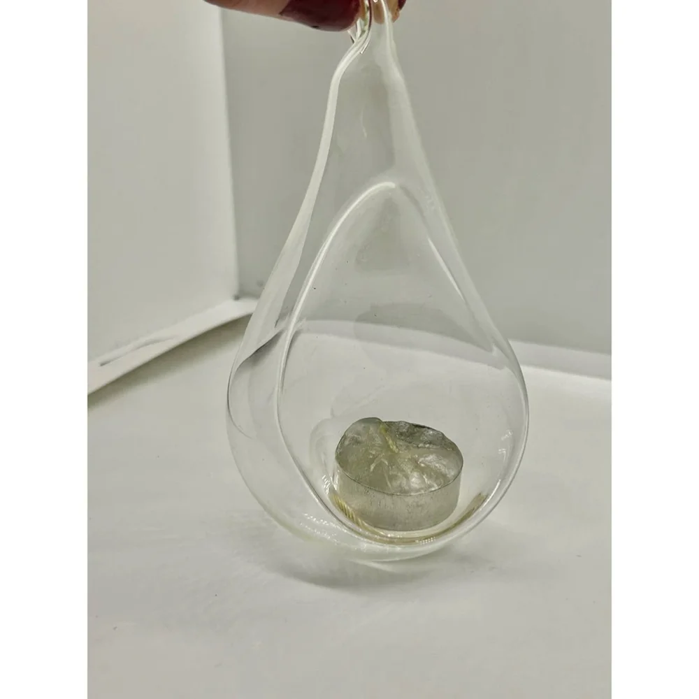 Set Of 2 Glass Diffuser Teardrop Christmas Ornament Essential Oils Decor Home